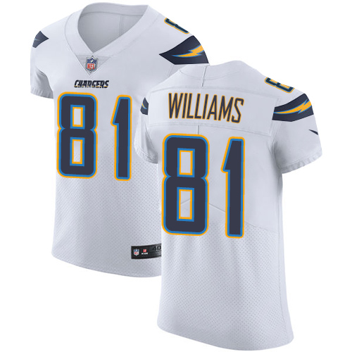 Nike Chargers #81 Mike Williams White Men's Stitched NFL Vapor Untouchable Elite Jersey